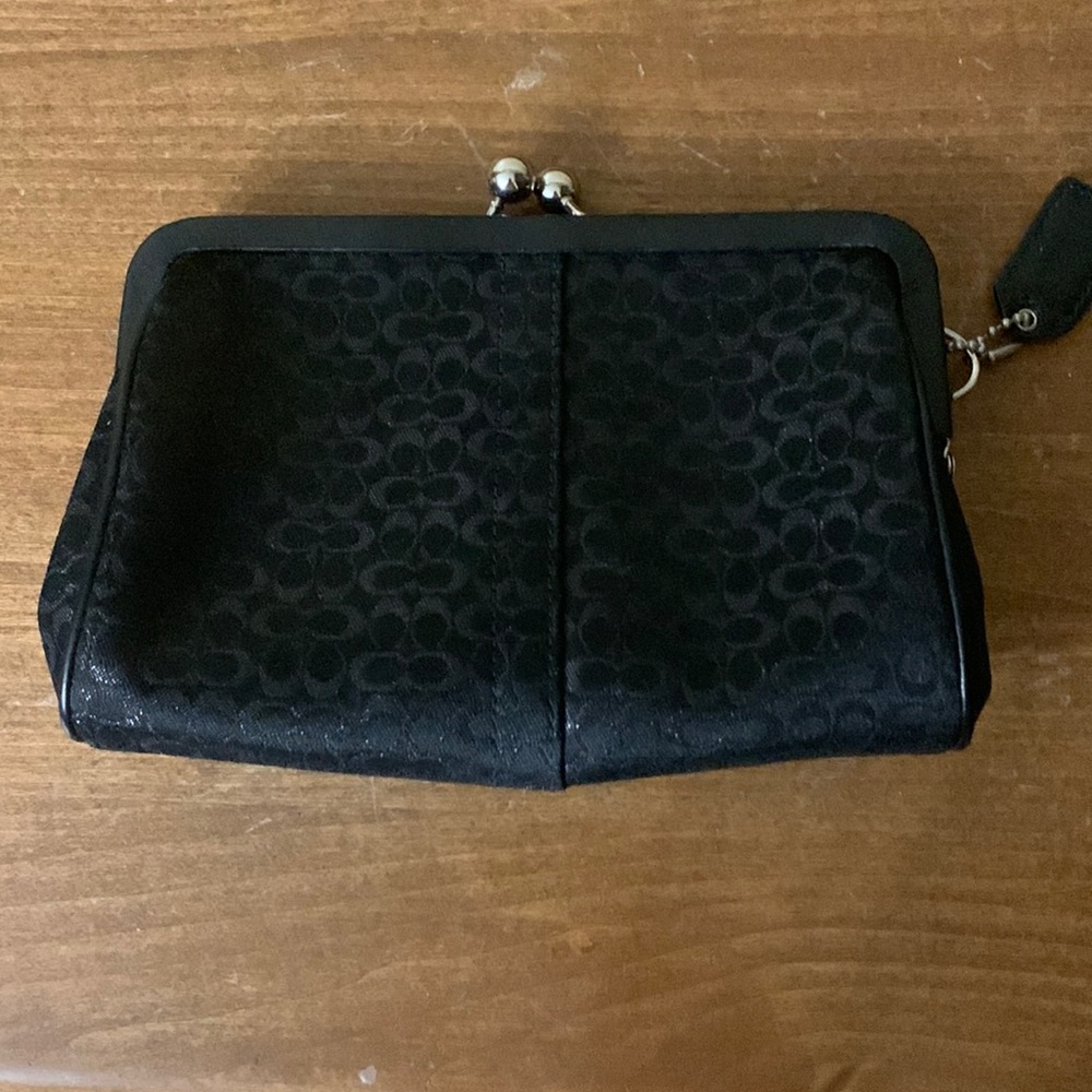 Coach Signature Black Makeup Bag